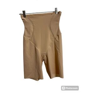 Maidenform Shapewear Sz L Nude With Split Open‎ Crotch Thigh Tummy Control